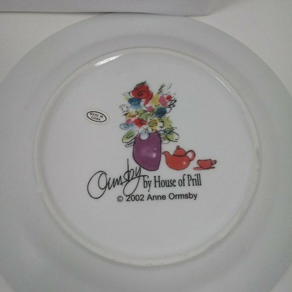 Anne Ormsby House Of Prill 7 1/2" Plates Set Of 4 - Picture 9 of 15